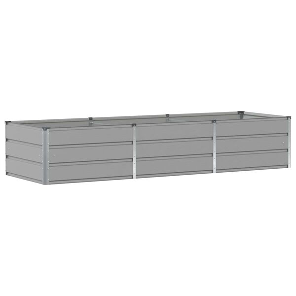 vidaXL Floreira Cinzento-claro 240 x 80 x 45 cm A&ccedil;o