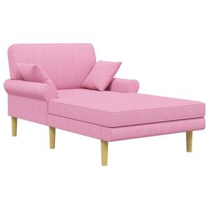 vidaXL Chaise longue Rosa Tecido