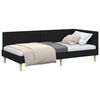 vidaXL Estrutura de Cama de Canto Preto 90 cm x 190 cm Veludo