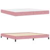 vidaXL Cama Box com colch&atilde;o Rosa 200 x 200 cm tecido