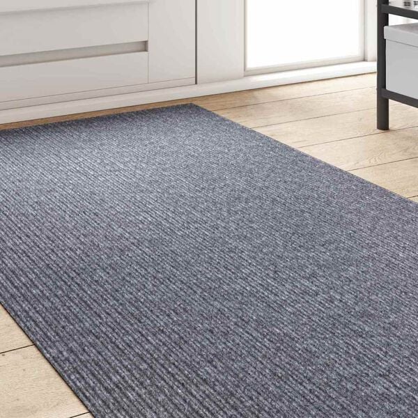 vidaXL Runner de Carpete Cinzento-claro 80 x 300 cm tecido