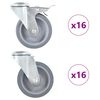 vidaXL 32 pcs rodas girat&oacute;rias com furo roscado 100 mm