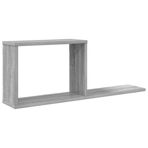 vidaXL Prateleiras flutuantes Sonoma cinzento 80 x 15 x 30 cm