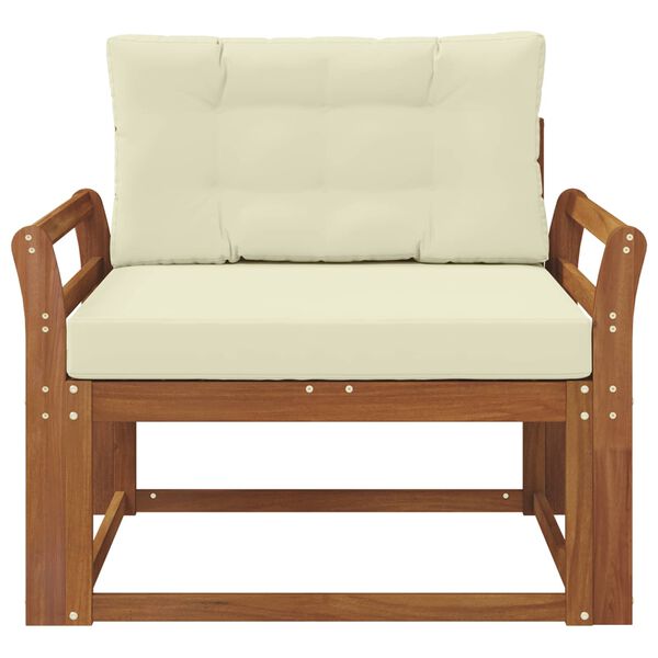 vidaXL Sof&aacute; M&eacute;dio Externo Madeira S&oacute;lida de Ac&aacute;cia Natural