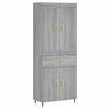 vidaXL Arm&aacute;rio alto 69,5x34x180 cm derivados de madeira sonoma cinza