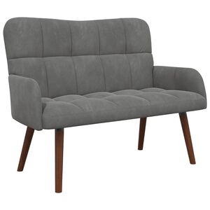 vidaXL Sof&aacute; para 2 Pessoas Cinzento-Escuro 115 x 61 x 87 cm Veludo