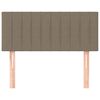vidaXL Cabeceira de cama tecido 90x5x78/88 cm cinzento-acastanhado