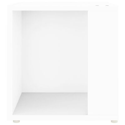 vidaXL Mesa de apoio 33x33x34,5 cm contraplacado branco