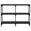 vidaXL Mesa consola 100x29x75 cm derivados de madeira preto