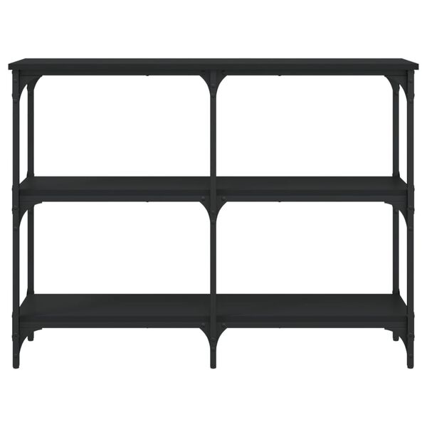 vidaXL Mesa consola 100x29x75 cm derivados de madeira preto