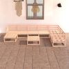 vidaXL 8 pcs conjunto lounge de jardim pinho maci&ccedil;o