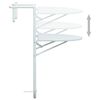 vidaXL Mesa varanda pendurar 60x64x83,5cm pl&aacute;stico aspeto vime branco