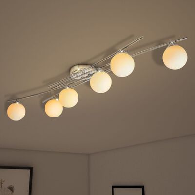 vidaXL Candeeiro de teto com 6 lâmpadas LED G9 240 W
