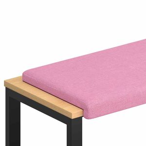 vidaXL Almofada de Banco Tecido Rosa Profundidade 35 cm