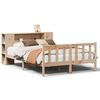 vidaXL Cama com estante sem colch&atilde;o 150x200 cm pinho maci&ccedil;o