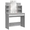 vidaXL Toucador com luzes LED 96x40x142 cm cinzento sonoma