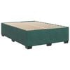 vidaXL Cama com molas/colch&atilde;o 140x190 cm veludo verde-escuro