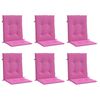 vidaXL Almofad&otilde;es p/ cadeira de encosto baixo 6 pcs tecido rosa