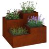 vidaXL Vaso de Jardim Ferro Enferrujado 100 x 100 x 60 cm