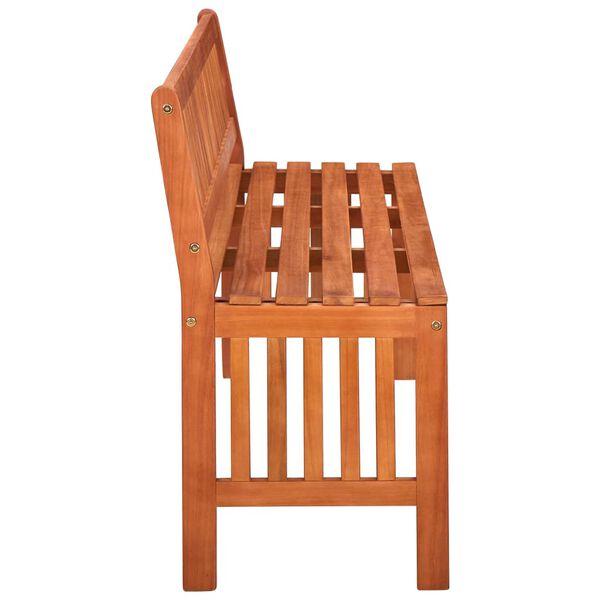 vidaXL Banco de jardim 137 cm madeira de eucalipto maciça