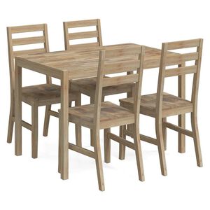 vidaXL Conjunto de jantar 5 pcs madeira de ac&aacute;cia maci&ccedil;a