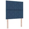 vidaXL Cama Box com fitas LED com cabeceira Azul 120 x 200 cm tecido