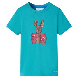T-shirt infantil com mangas curtas menta-escuro 92