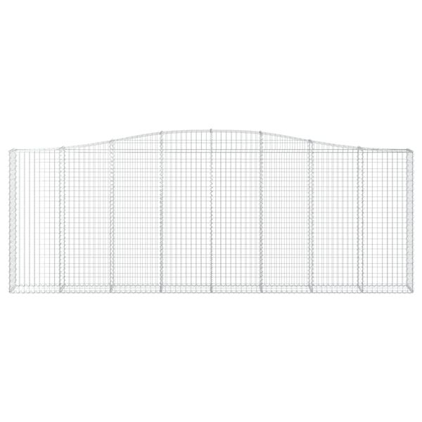vidaXL Cestos gabi&atilde;o arqueados 7pcs 400x30x140/160cm ferro galvanizado