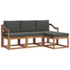 vidaXL Conjunto de Sof&aacute;s para Exterior 4 pcs Natural e Antracite