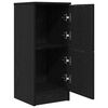 vidaXL Buffet 2 pcs Carvalho Preto 30 x 30 x 70 cm Madeira processada