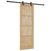 vidaXL Porta Deslizante Natural e Preto 73,5 x 211 cm