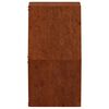 vidaXL Vasos/floreiras de parede 2 pcs a&ccedil;o corten cor enferrujado