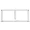 vidaXL P&eacute;s para mesa de centro em forma de T, 2 pe&ccedil;as, branco, 60x25x(30-31) cm, a&ccedil;o