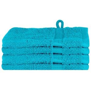 vidaXL Toalha de Convidado SOLUND 4 pcs Turquesa 15 x 21 cm 550 gsm