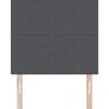 vidaXL Cabeceira com cabeceira Cinza Escuro 100 cm Couro Sint&eacute;tico
