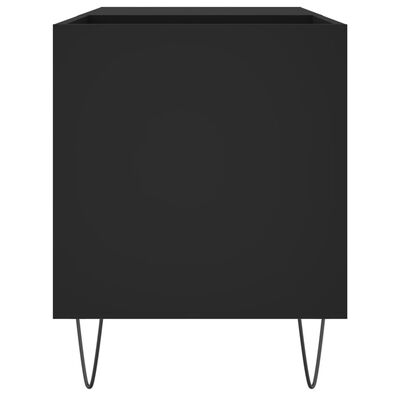 vidaXL Armário para discos 85x38x48 cm derivados de madeira preto