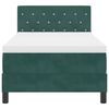 vidaXL Cama Box com colch&atilde;o Verde Escuro 100 x 200 cm Veludo