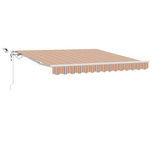 vidaXL Toldo retr&aacute;til Multicolor 350 x 250 cm Poli&eacute;ster