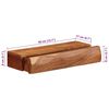 vidaXL Prateleiras parede 2 pcs 40x17x8 cm madeira de acácia maciça