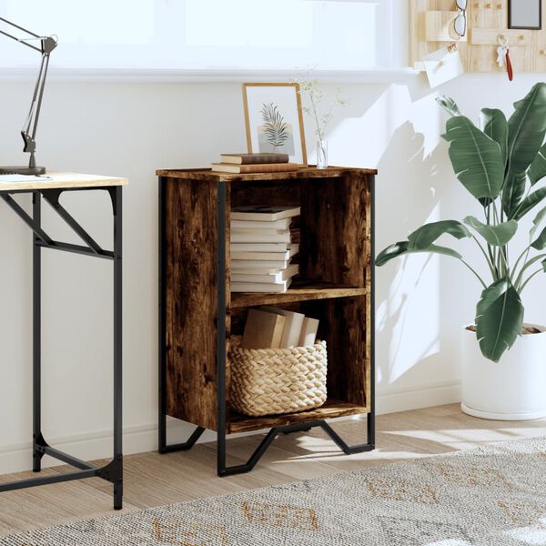 vidaXL Estante 50x31x74,5 cm derivados de madeira carvalho fumado