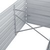 vidaXL Canteiro elevado de jardim a&ccedil;o galvanizado 240x80x77cm cinzento