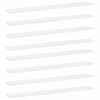 vidaXL Prateleiras para estante 8 pcs 80x10x1,5cm contraplacado branco
