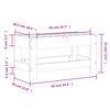 vidaXL Apoio de p&eacute;s para jardim 62x30x32 cm madeira de pinho maci&ccedil;a