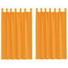 vidaXL Cortinas de voile com la&ccedil;os 2 pcs laranja 140x175 cm