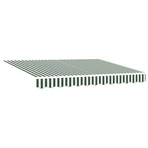 vidaXL Tecido de substitui&ccedil;&atilde;o para toldo Verde e Branco 3 x 2,5 m