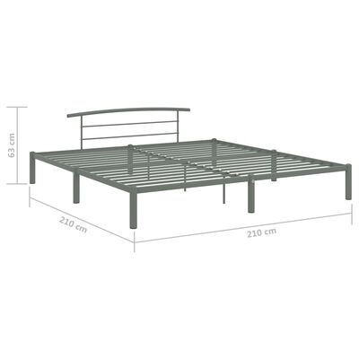 vidaXL Estrutura de cama 200x200 cm metal cinzento