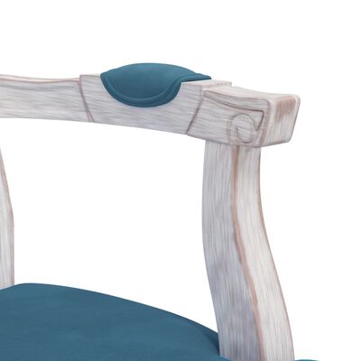 vidaXL Cadeiras de jantar 2 pcs 62x59,5x100,5 cm veludo azul