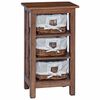vidaXL Mesa Lateral Castanho 38 x 28 x 72 cm Madeira de mogno maci&ccedil;a