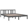 vidaXL Estrutura de cama king 150x200 cm madeira maciça cinza