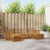 vidaXL Conjuntos de sof&aacute;s 6 pcs Natural Madeira S&oacute;lida de Ac&aacute;cia